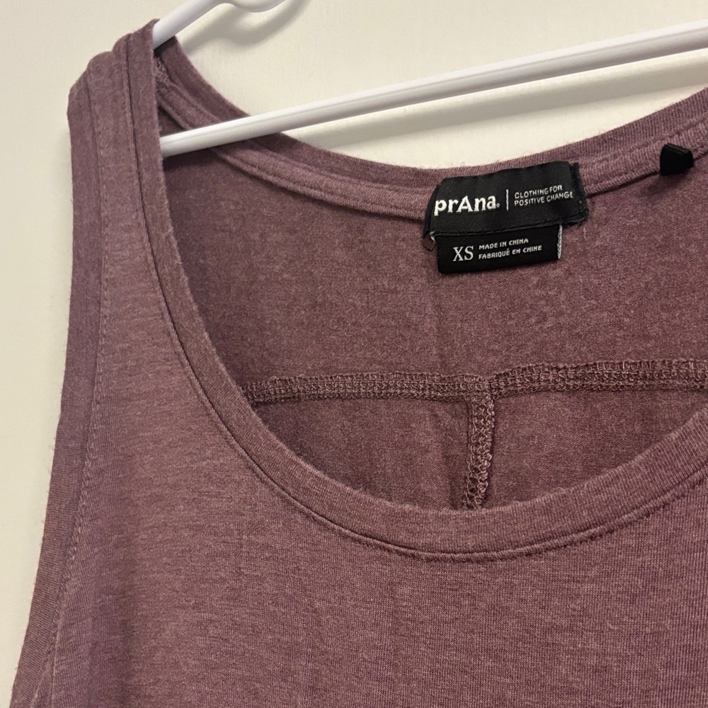 Prana Foundation Scoop Neck Tank Top - Women's XS Brown Purple - Picture 4 of 7
